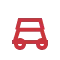 Red car icon with white background and rounded corners.