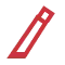 Icon of a red pencil tilted diagonally on a transparent background.
